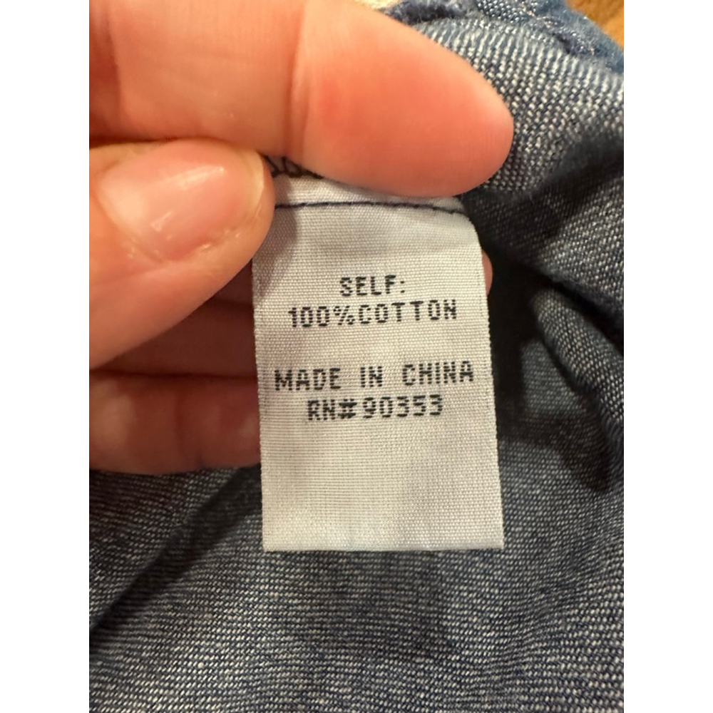 J. Gee Denim Mini Dress Medium Blue Sleeveless Zip Y2K - Picture 6 of 10